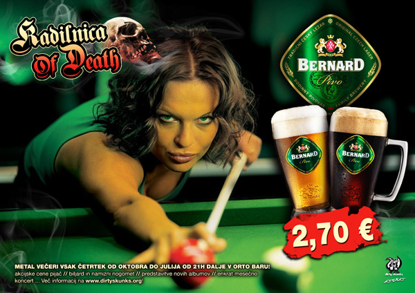 Akcija! Pivo Bernard v Kadilnici Of Death samo 2,70 EUR!