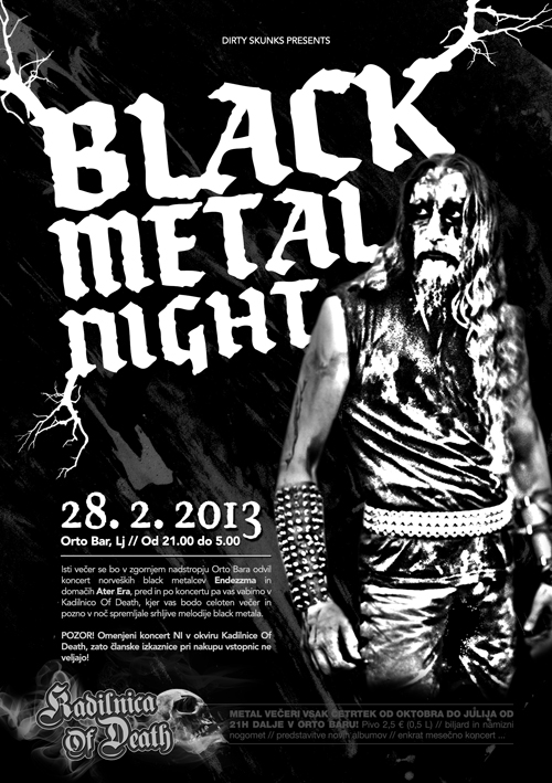 Kadilnica Of Death: Black Metal Night