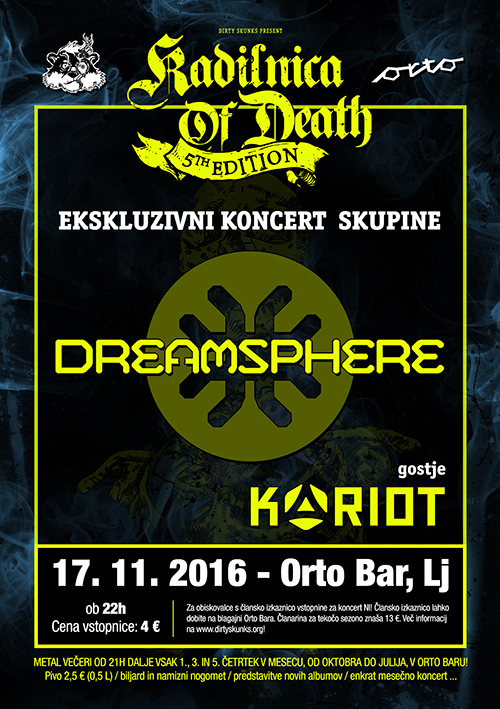 Kadilnica of Death: Ekskluzivni koncert skupine Dreamsphere
