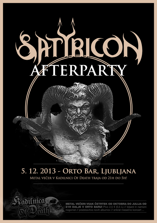 Kadilnica Of Death: Satyricon Afterparty