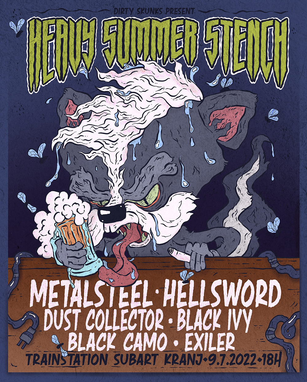 09.07.2022 - Heavy Summer Stench: Metalsteel (Slo), Hellsword (Slo), Dust Collector (Slo), Black Ivy (Slo) @ TrainStation SubArt, Kranj