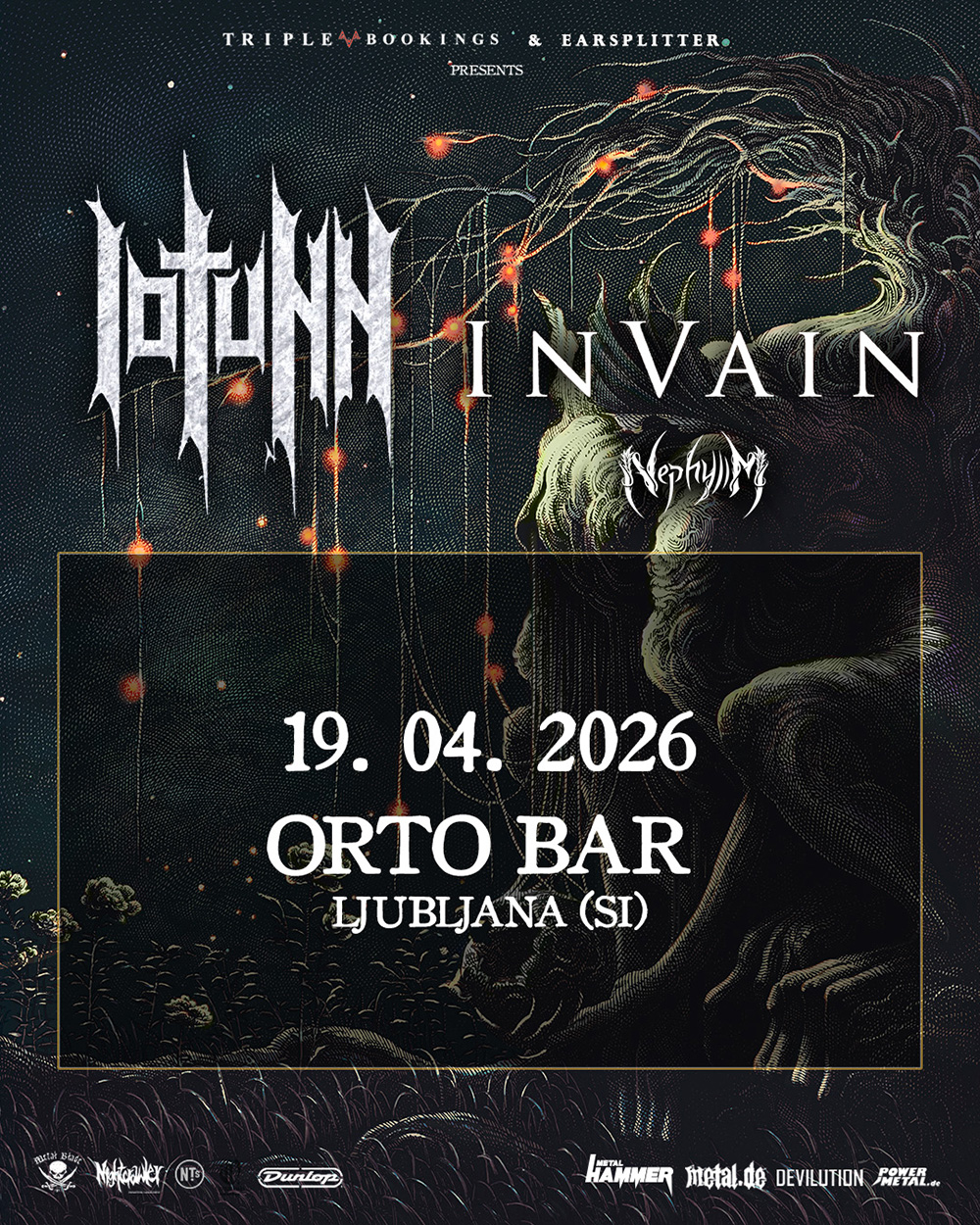 19.04.2026 - Iotunn (Dk), In Vain (Nor), Nephylim (Nld) @ Orto Bar, Ljubljana