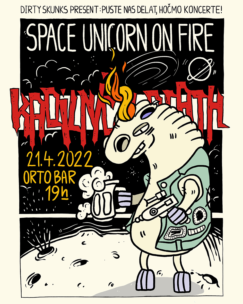 21.04.2022 - Kadilnica of Death: Space Unicorn On Fire (Slo) @ Orto Bar, Ljubljana