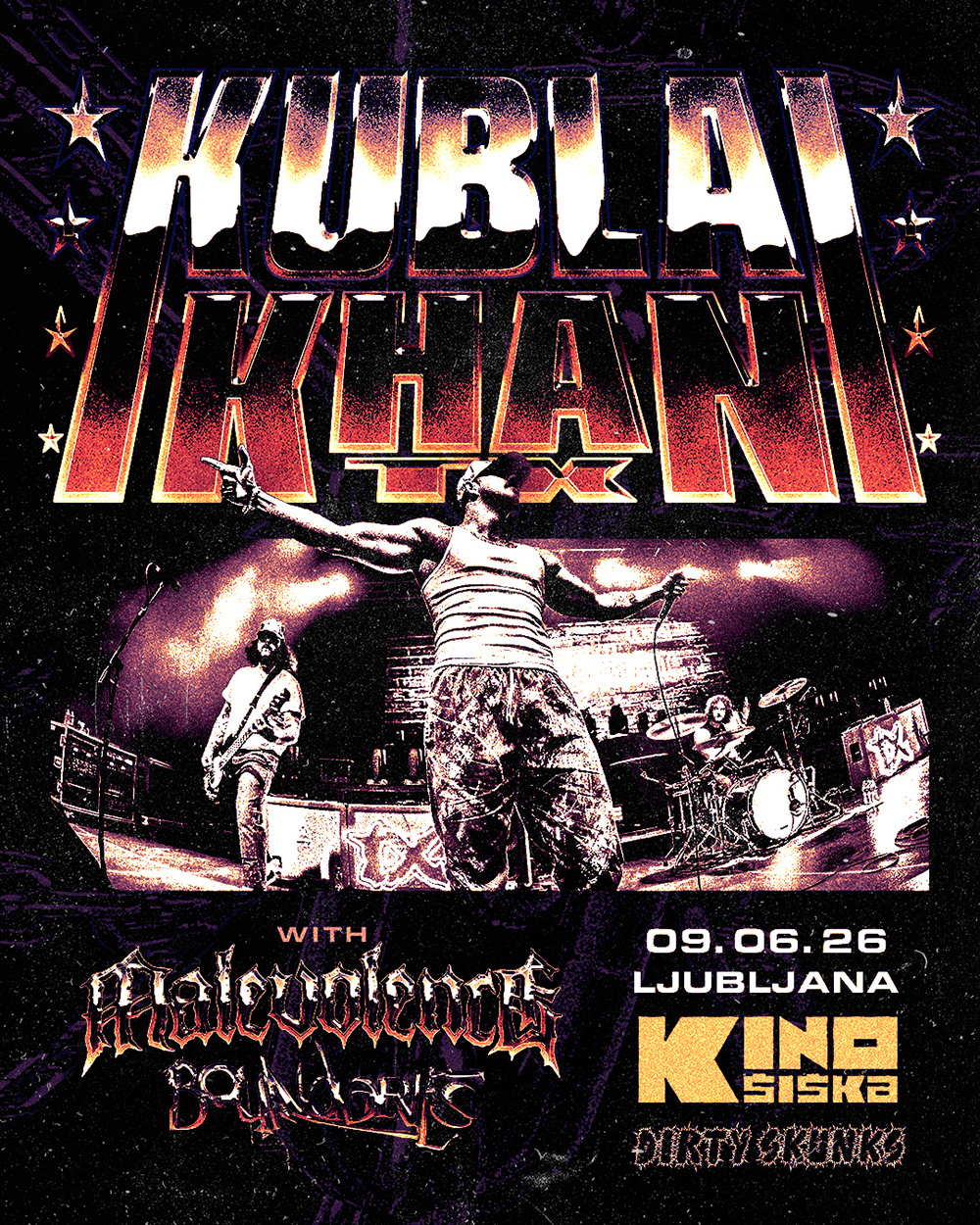 09.06.2026 - Kublai Khan TX (USA), Malevolence (UK), Boundaries (USA) @ Kino Šiška, Ljubljana