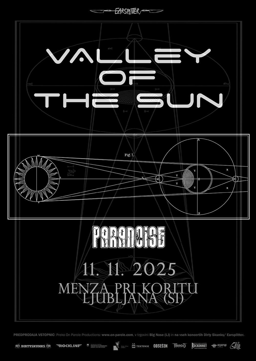 11.11.2025 - Valley of the Sun (USA), ParanoisE (Slo) @ Menza pri koritu, Metelkova, Ljubljana